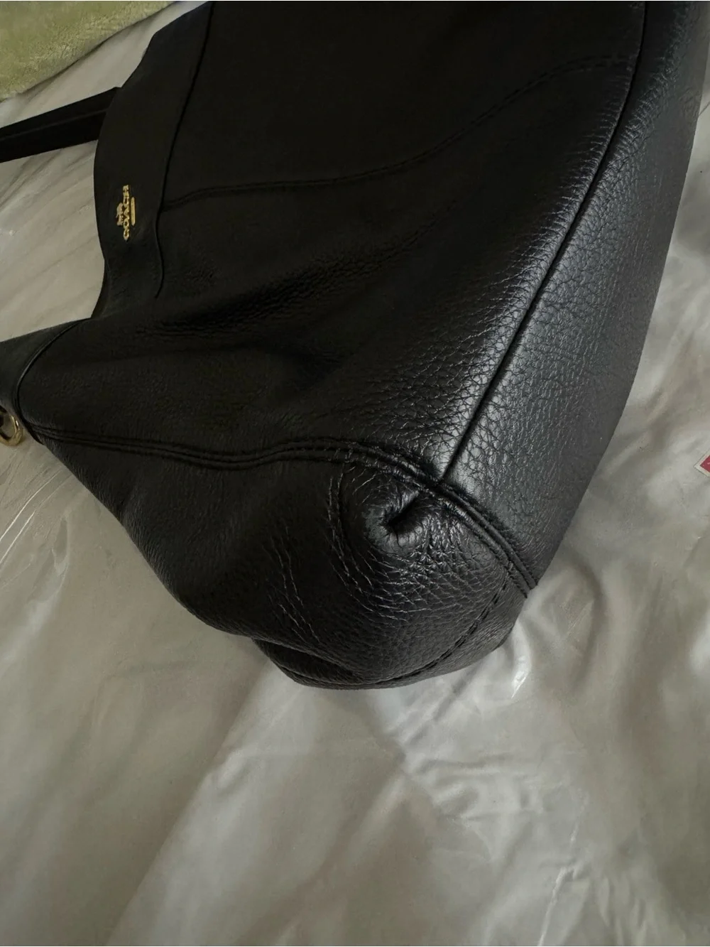 Coach Lexy Black Leather hobo Shoulder bag
